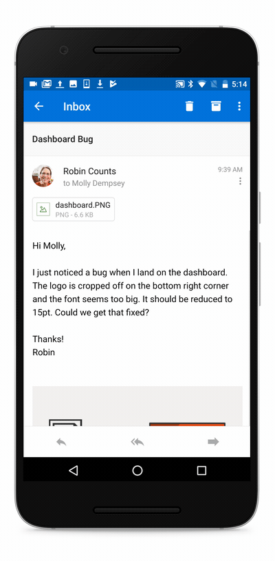 Animated image showing how to open an issue related to a project using the JIRA add-in.