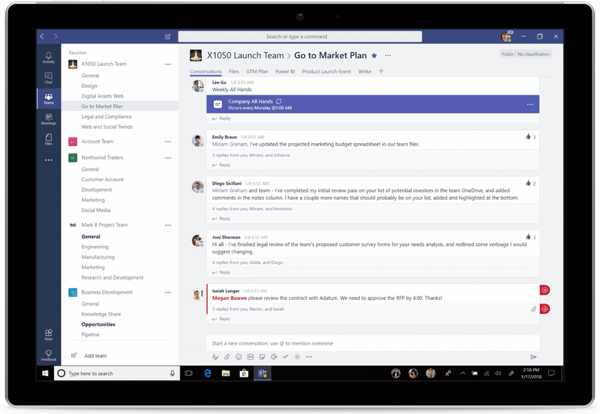 Animated screenshot displays how you can add Microsoft Stream to your personal apps space to watch videos uploaded by your coworkers, in Microsoft Teams.