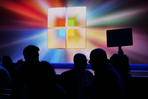 Attendees gather in advance of Microsoft Build on Monday in Seattle