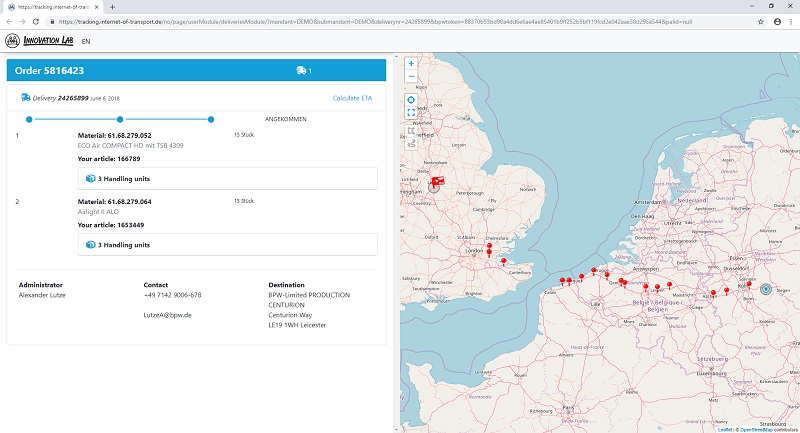 Lieferungen lassen sich nahtlos überwachen