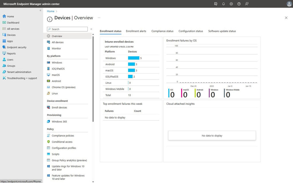Verwalten Sie Mobil- und Laptopgeräte einheitlich