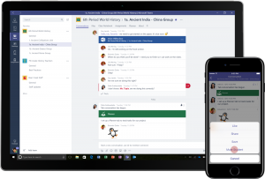 Anwendung der Teams-App im Gesamtpaket von Office 365