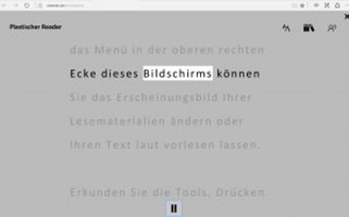 Screenshot der Vorlesefunktion des Immersiv Readers.