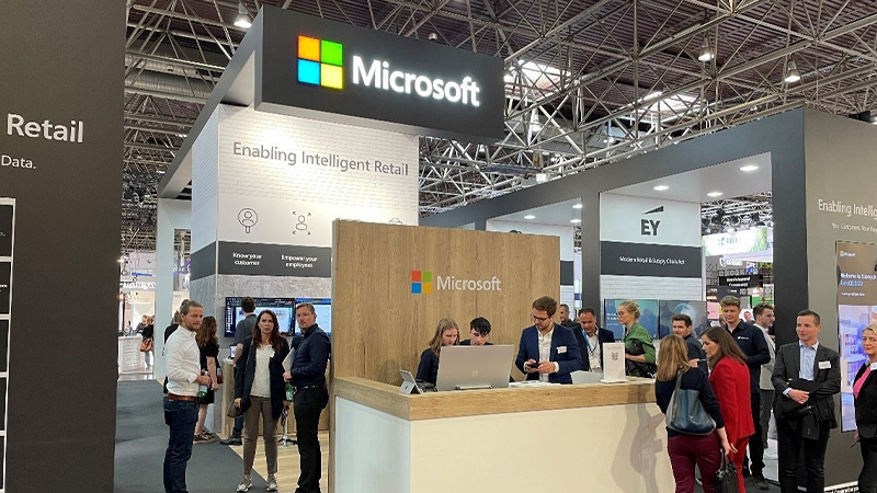 Microsoft Stand auf einer Messe