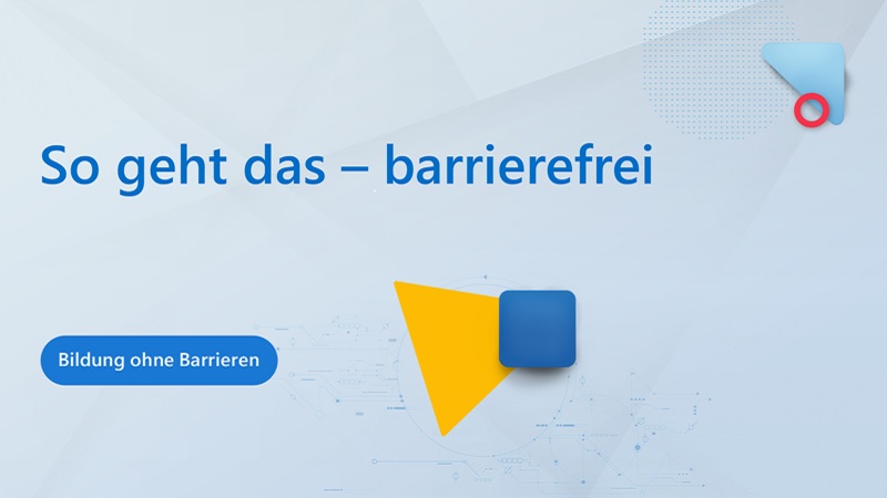 Ein blauer hintergrund mit der Aufschrift So geht das - barrierefrei