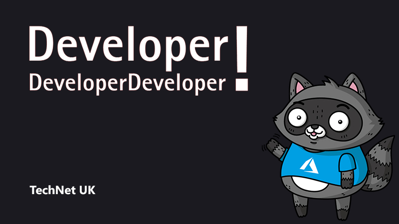 The DDD logo next to an illustration of Bit the Raccoon.