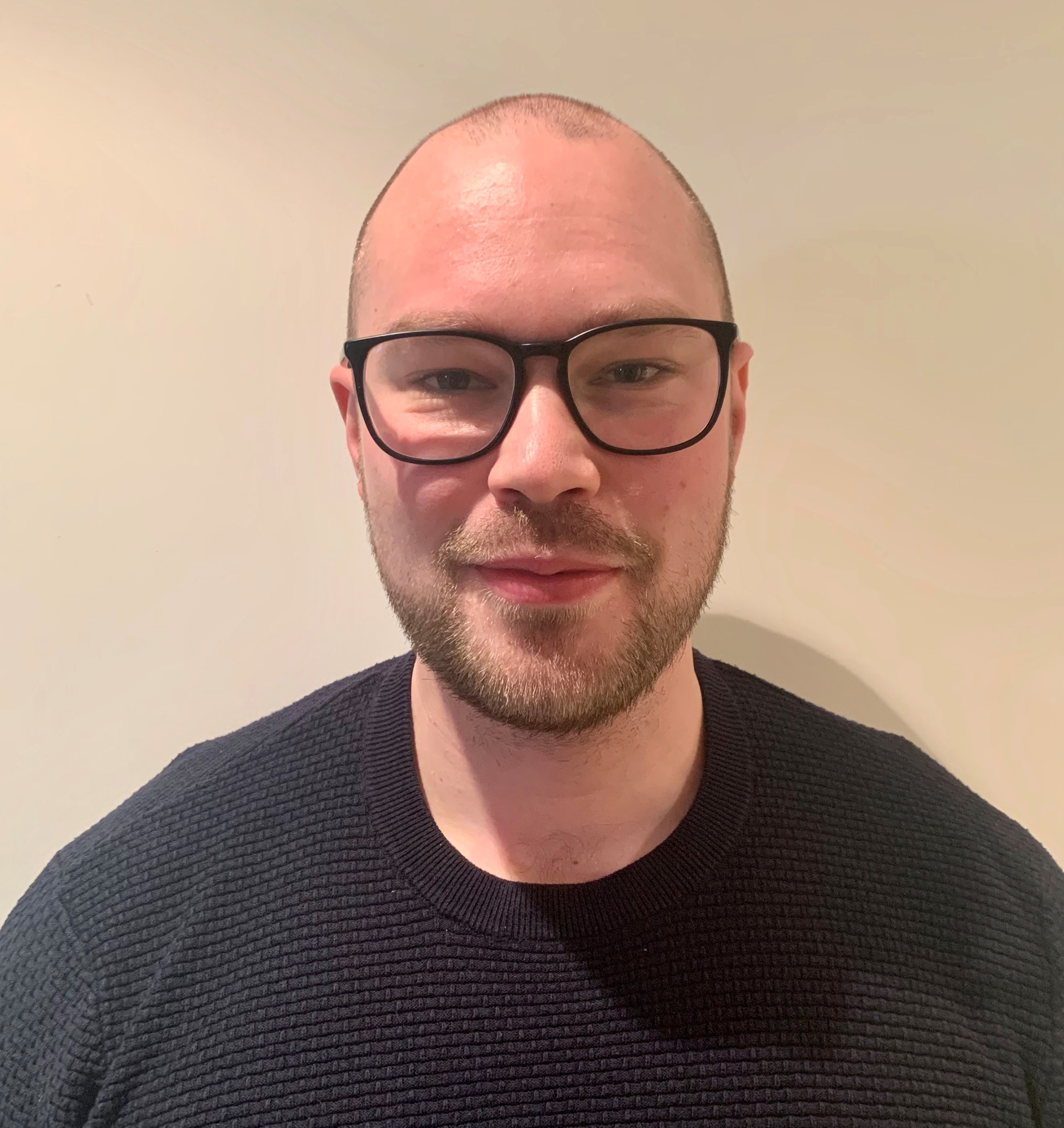 a man wearing glasses