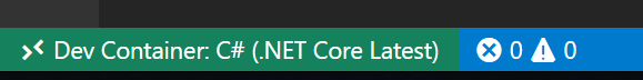The status bar on the bottom left corner
