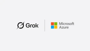 Grok and Microsoft Azure logos.