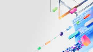 Abstract shapes and colors.