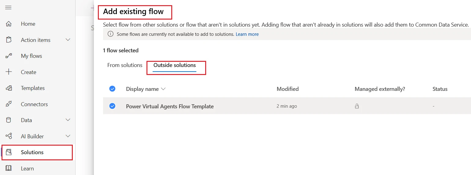 Add flow screenshot