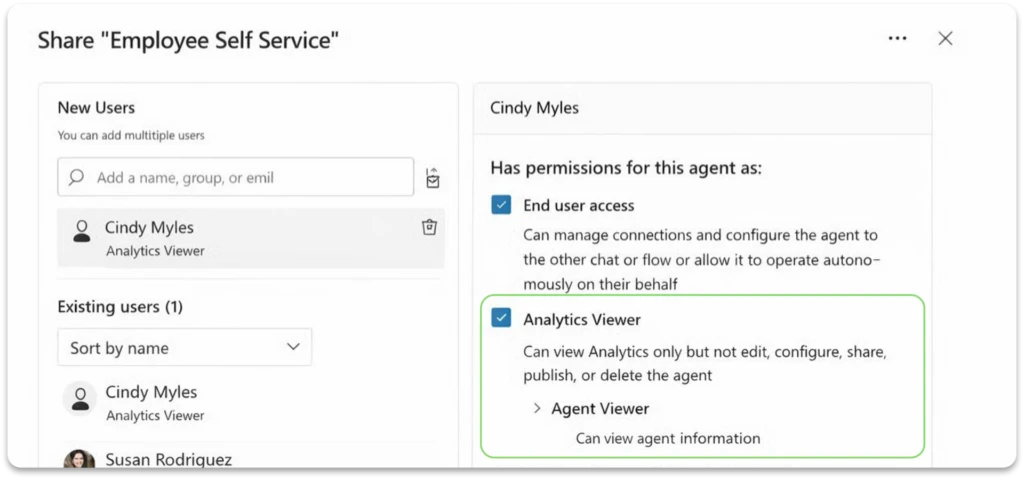 Analytics Viewer in Copilot Studio.
