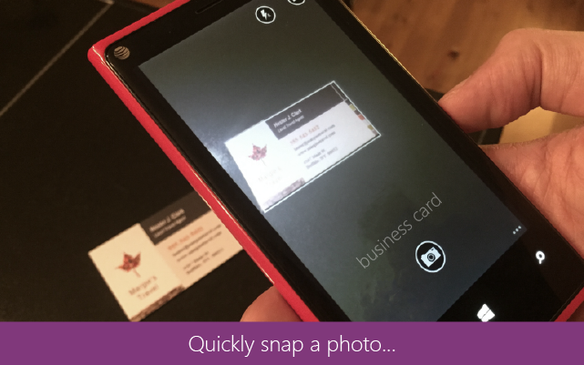 OneNote business card 1