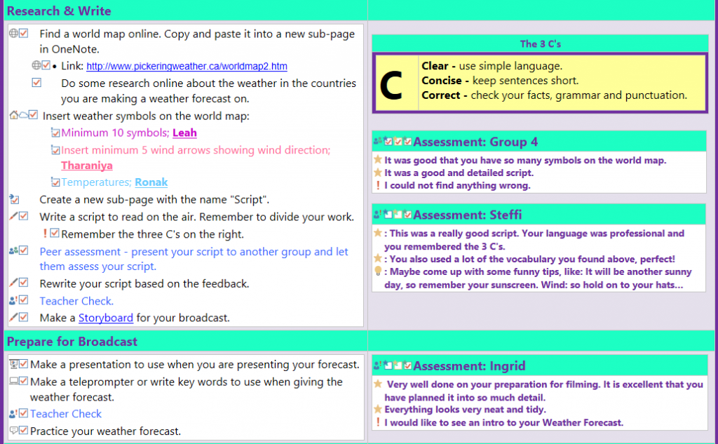 Our secret weapon OneNote for Sharing collaborating and assessing 5