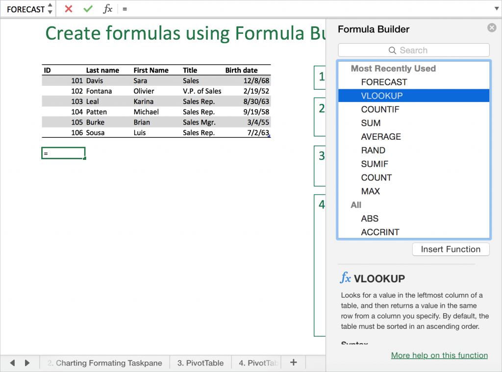 8 tips and tricks you should know for Excel 2016 for Mac 3 - 1