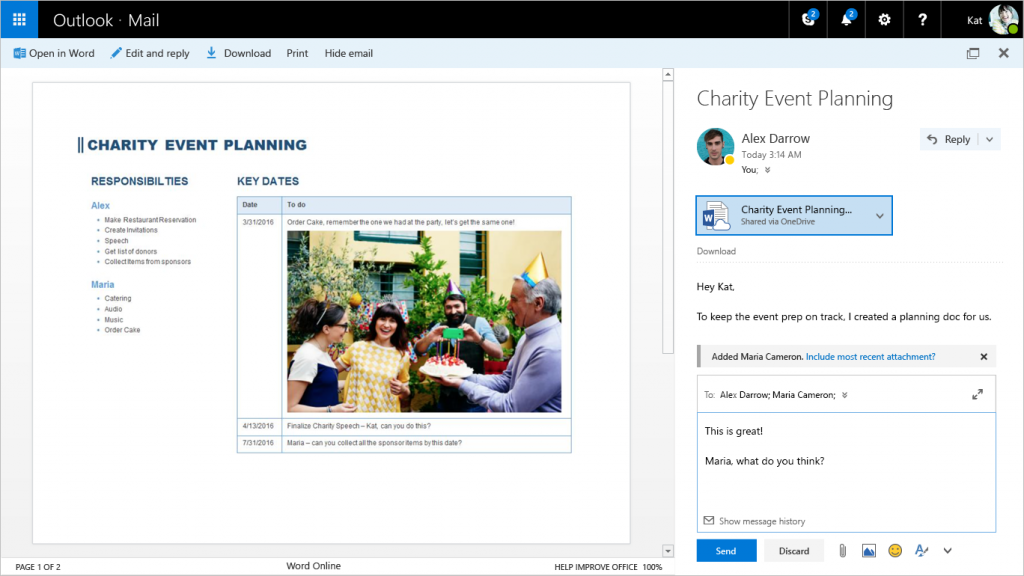 Outlook out of preview 1b