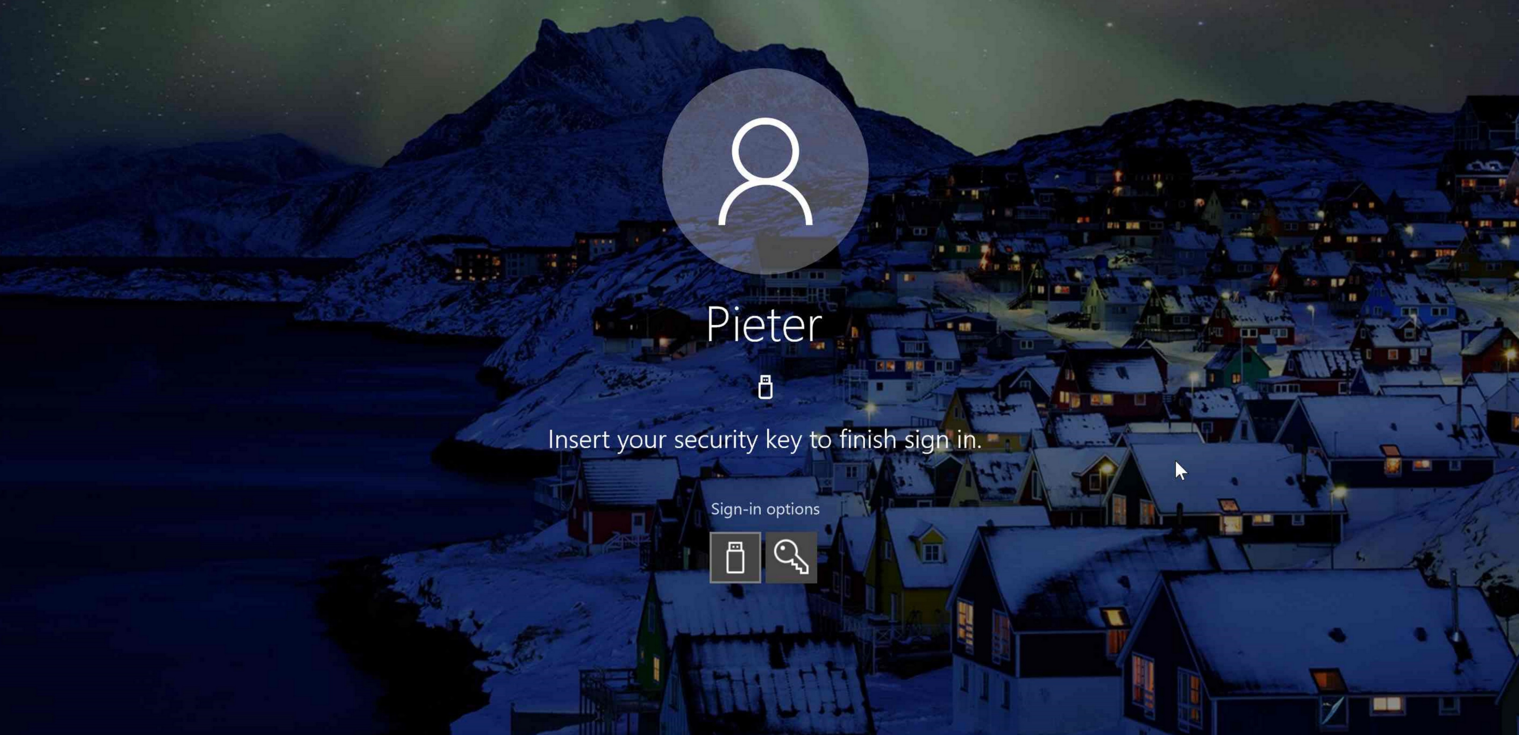 Windows Hello login screen