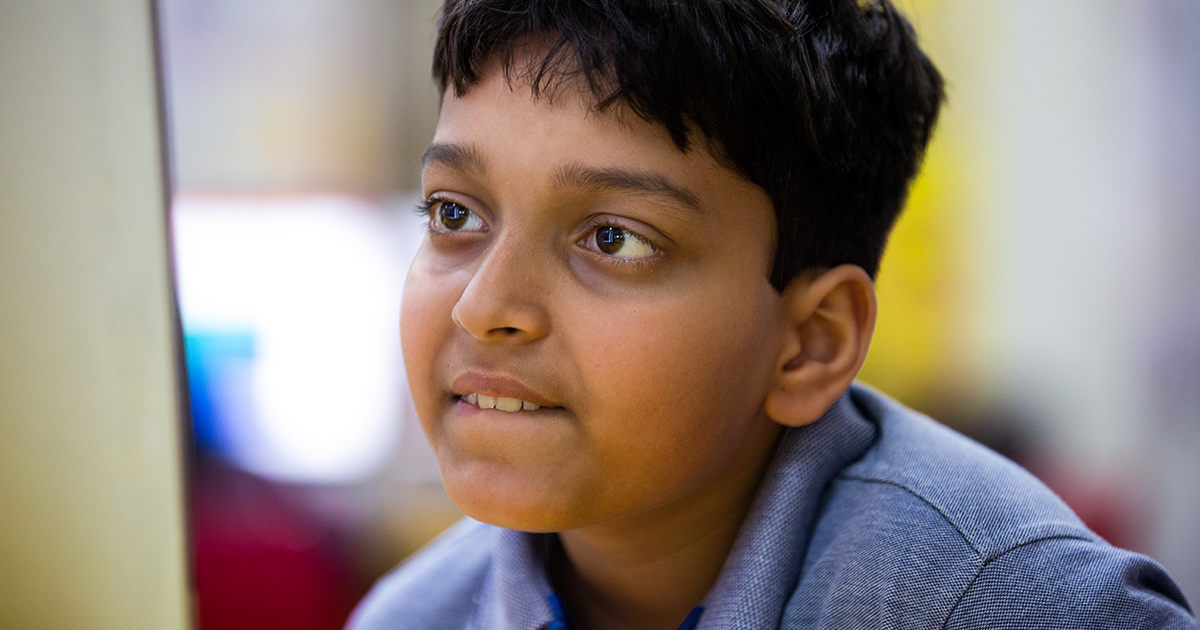 Image of a boy in a classroom
