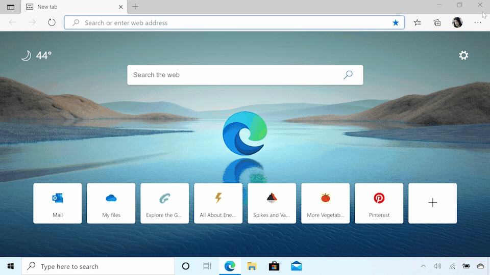 InPrivate Browsing demonstrated in Microsoft Edge.