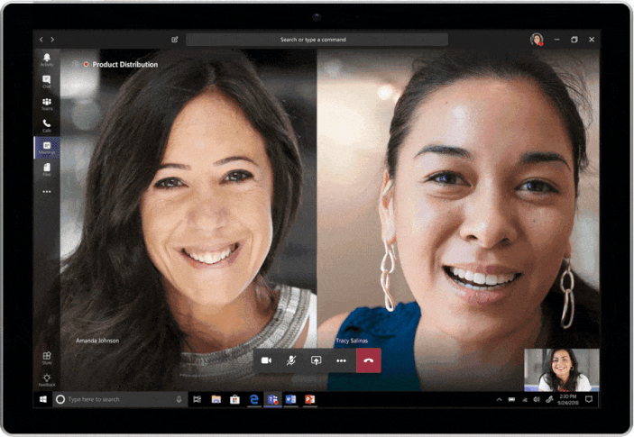 Microsoft Whiteboard selected for use in Microsoft Teams.