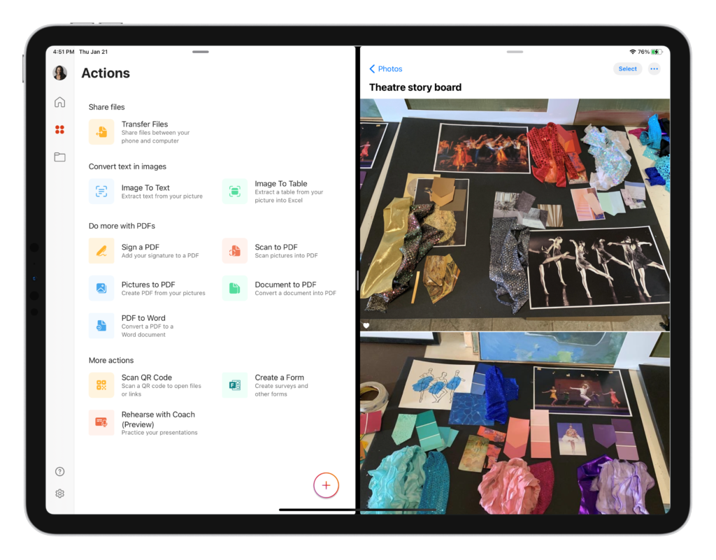 Office optimized for iPad and multitasking