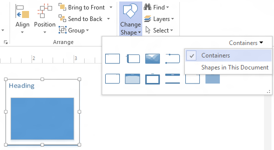 Change Shape for Visio Containers