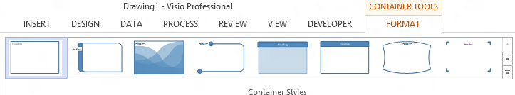 Visio container styles