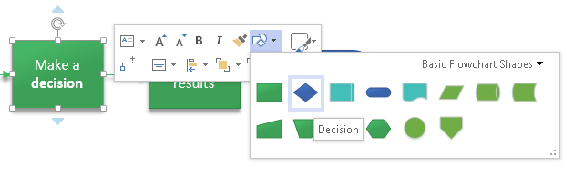 Visio change shape