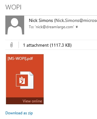 email attachment
