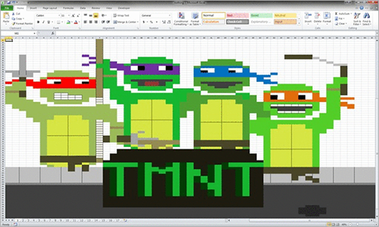 Teenage Mutant Ninja Turtles in Excel Teenage Mutant Ninja Turtles in Excel