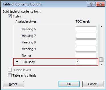 New style with a level assigned