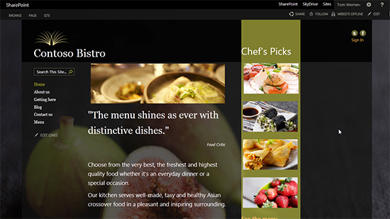 live page example