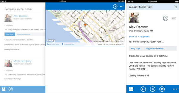 map location is displayed