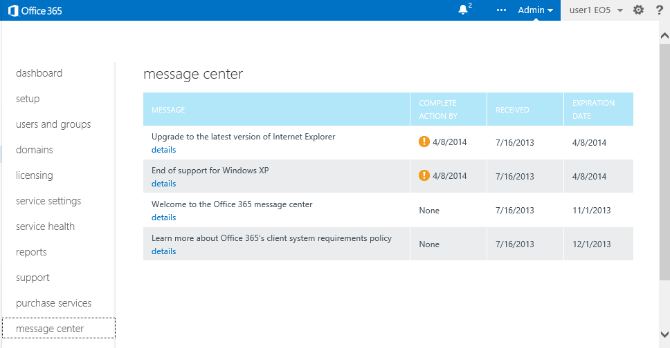 Office message center