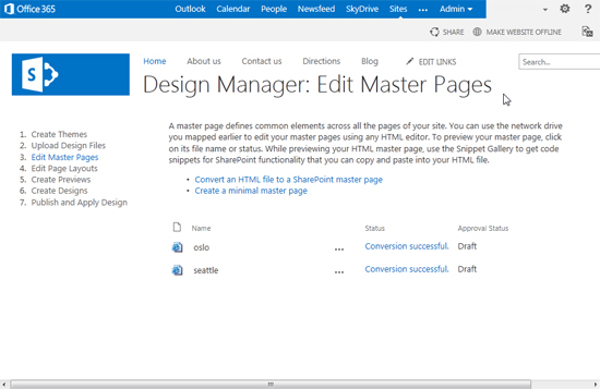 Create a distinctive design in Design Manager