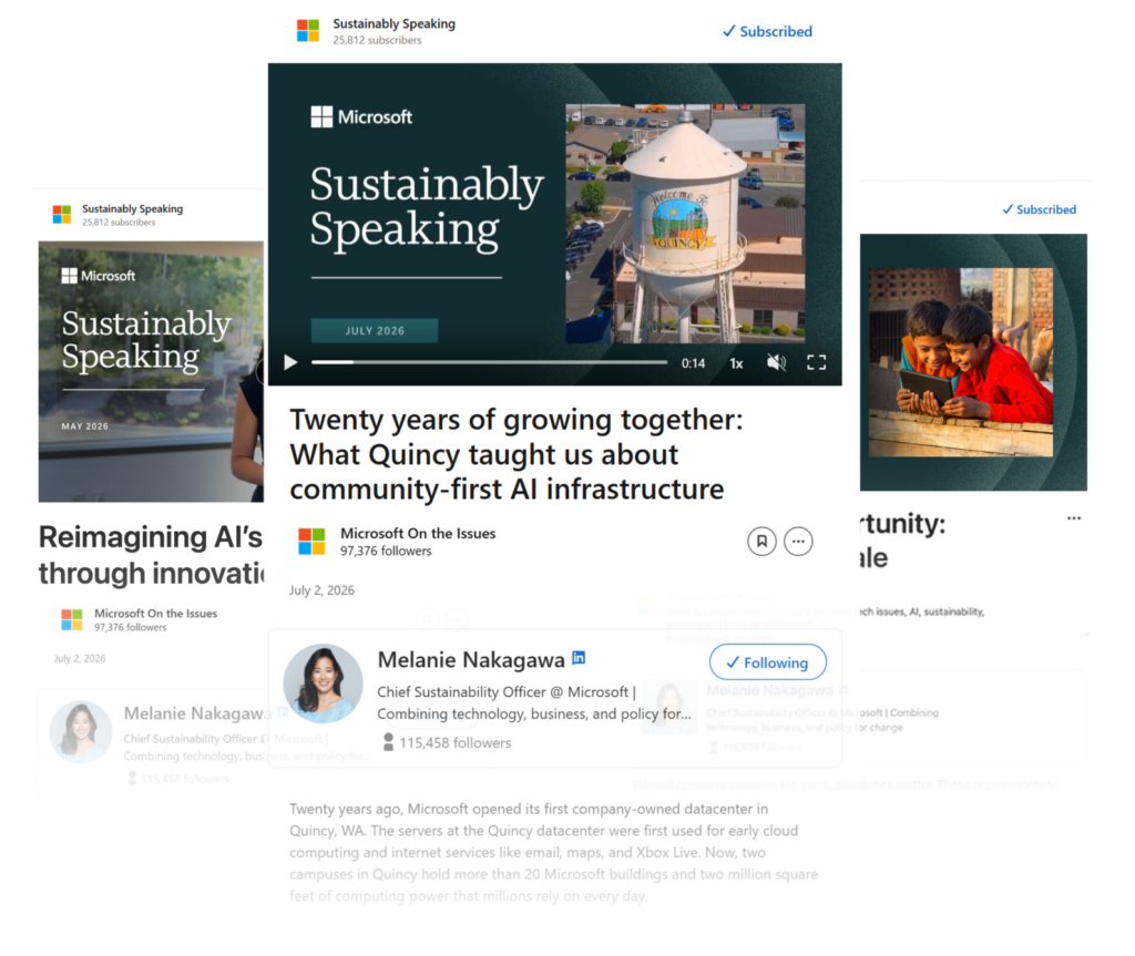A sampling of Sustainably Speaking newsletters.