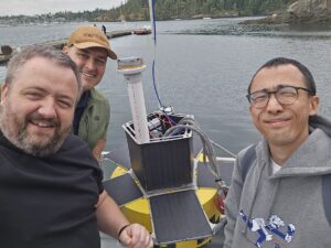 Researchers on a boat