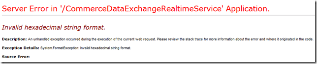 InvalidHexString InvalidHexString