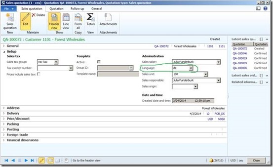 SalesQuotationHeader