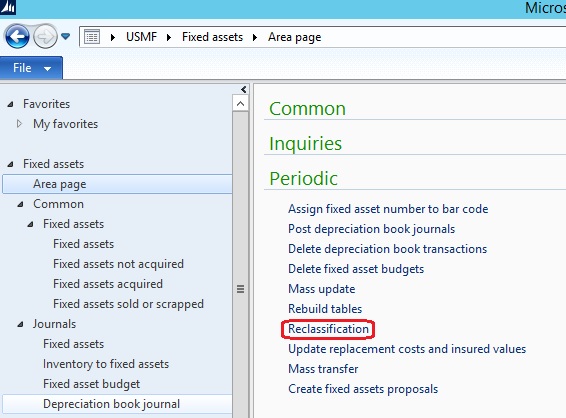 Periodic reclassification.