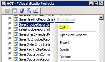 Sales invoice report project.