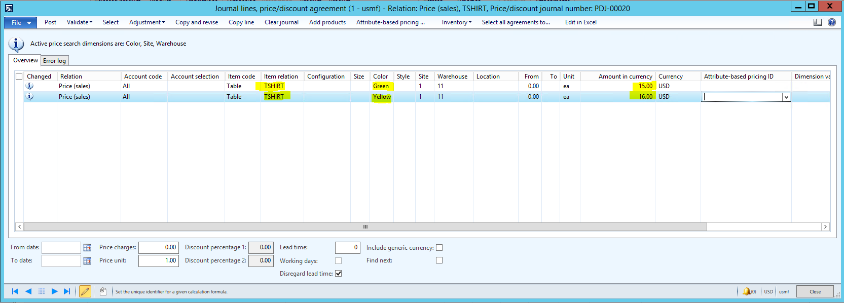 Trade agreement journal.