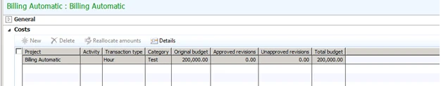 Billing automatic.