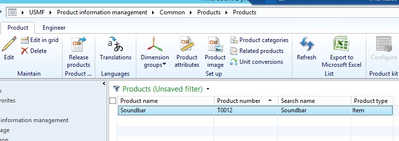 USMF product information management.