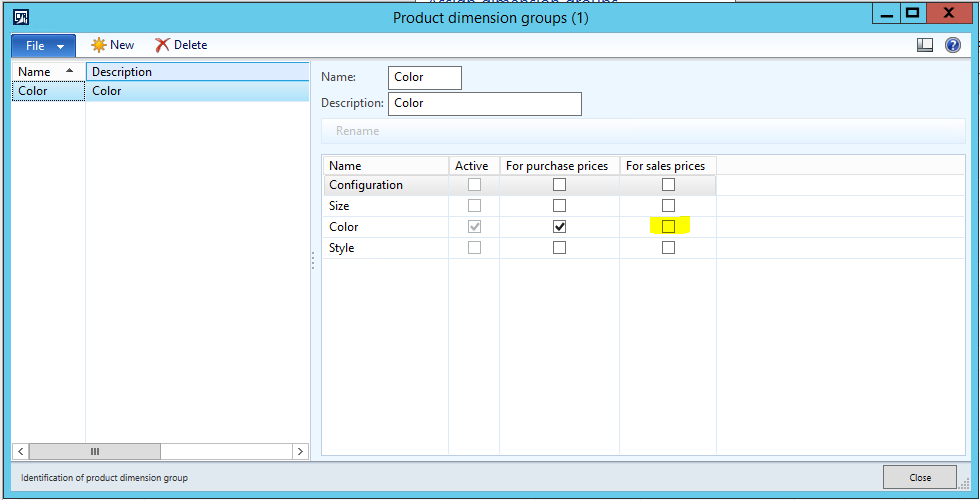 Product dimension groups.
