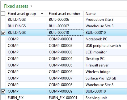 New fixed asset record.