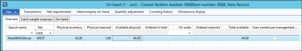 Running the post inventory operation for that store.