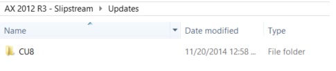 AX 2012 R3 slipstream updates.