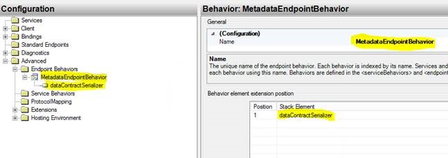 Data contract serializer extension.