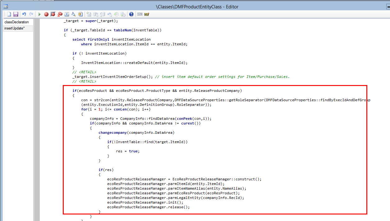 Responsible code location.